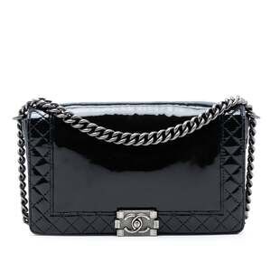 Chanel Reverso Boy Flap Bag Patent New #251745C26B